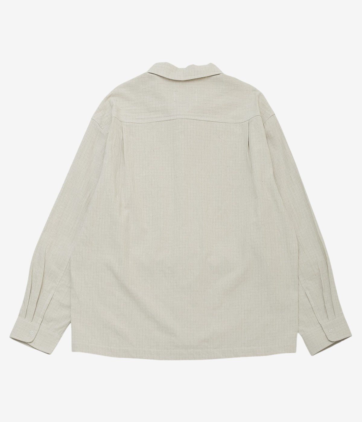 JAMES COWARD ''WORKSHOP SHIRT｜COTTON LINEN GINGHAM'' (NATURAL GRID)