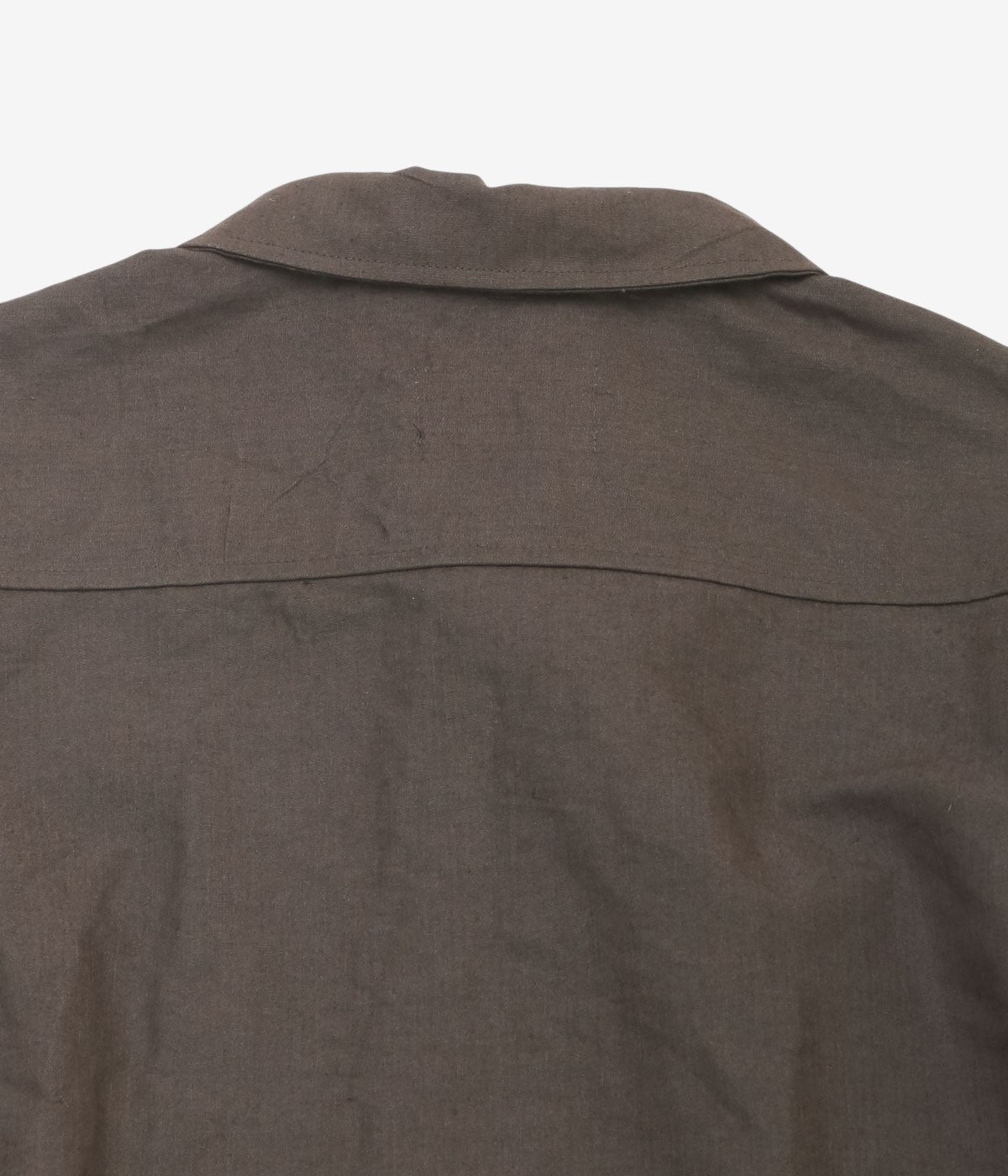 JAMES COWARD "WORKSHOP SHIRT｜ LINEN WASHI" (DARK BROWN)