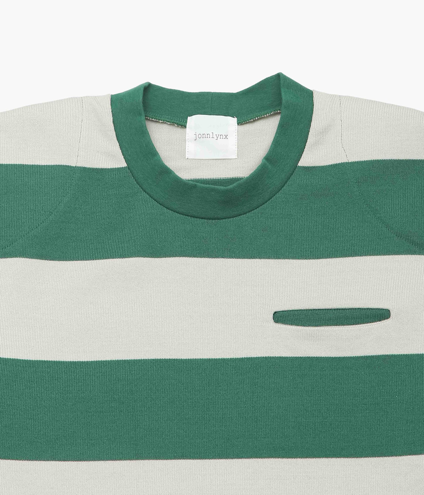 JONNLYNX ''BORDER POCKET TEE'' (GREEN×GRAY)