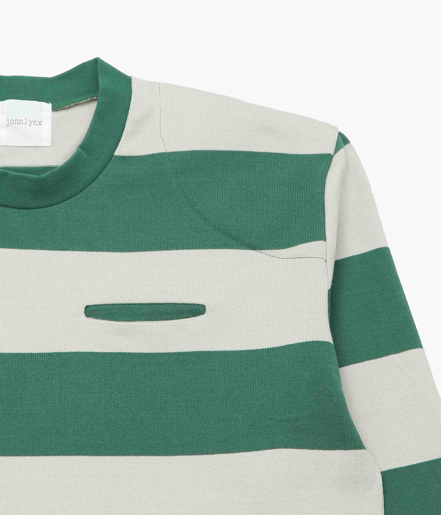 JONNLYNX ''BORDER POCKET TEE'' (GREEN×GRAY)