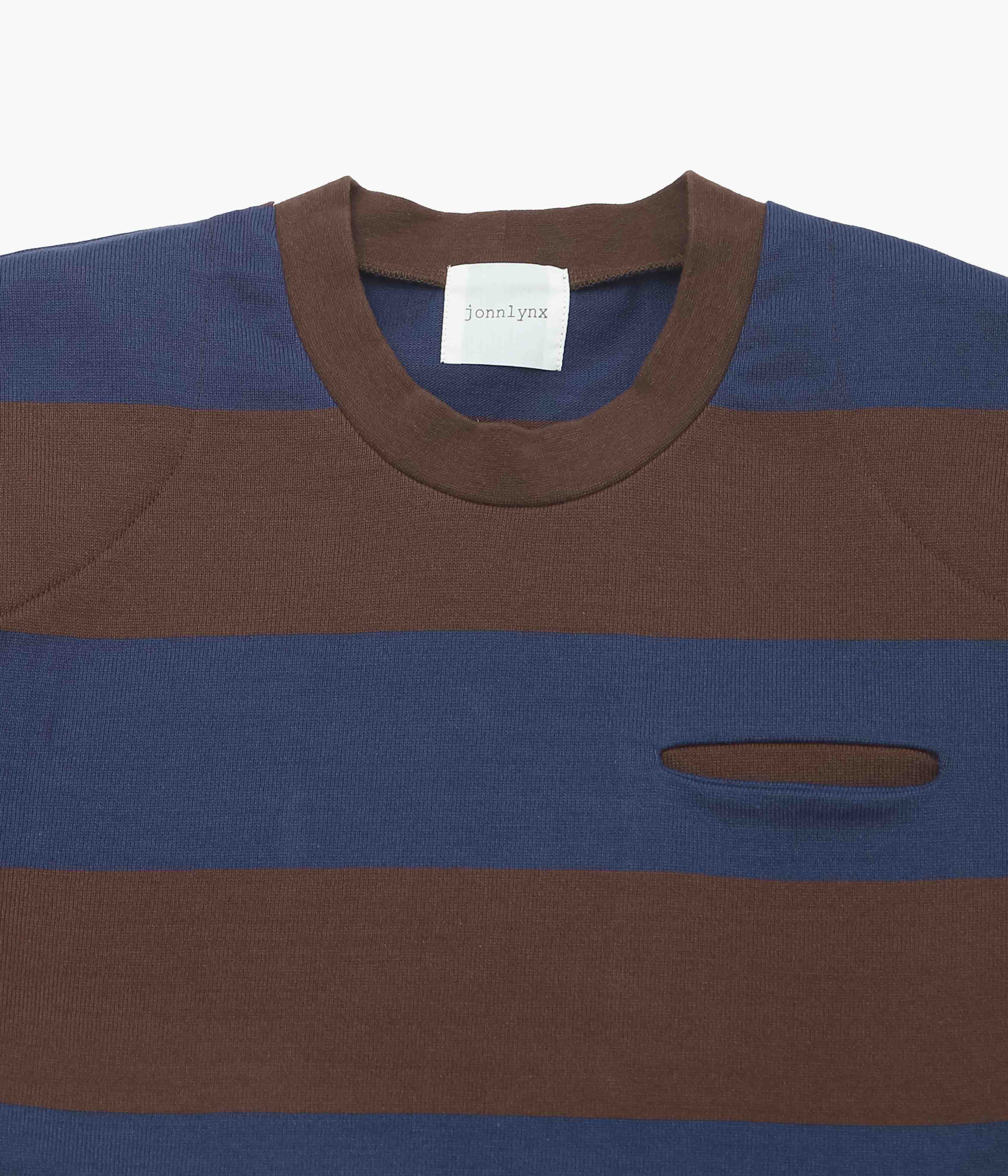 JONNLYNX ''BORDER POCKET TEE'' (NAVY×BROWN） – THE STORE BY MAIDENS