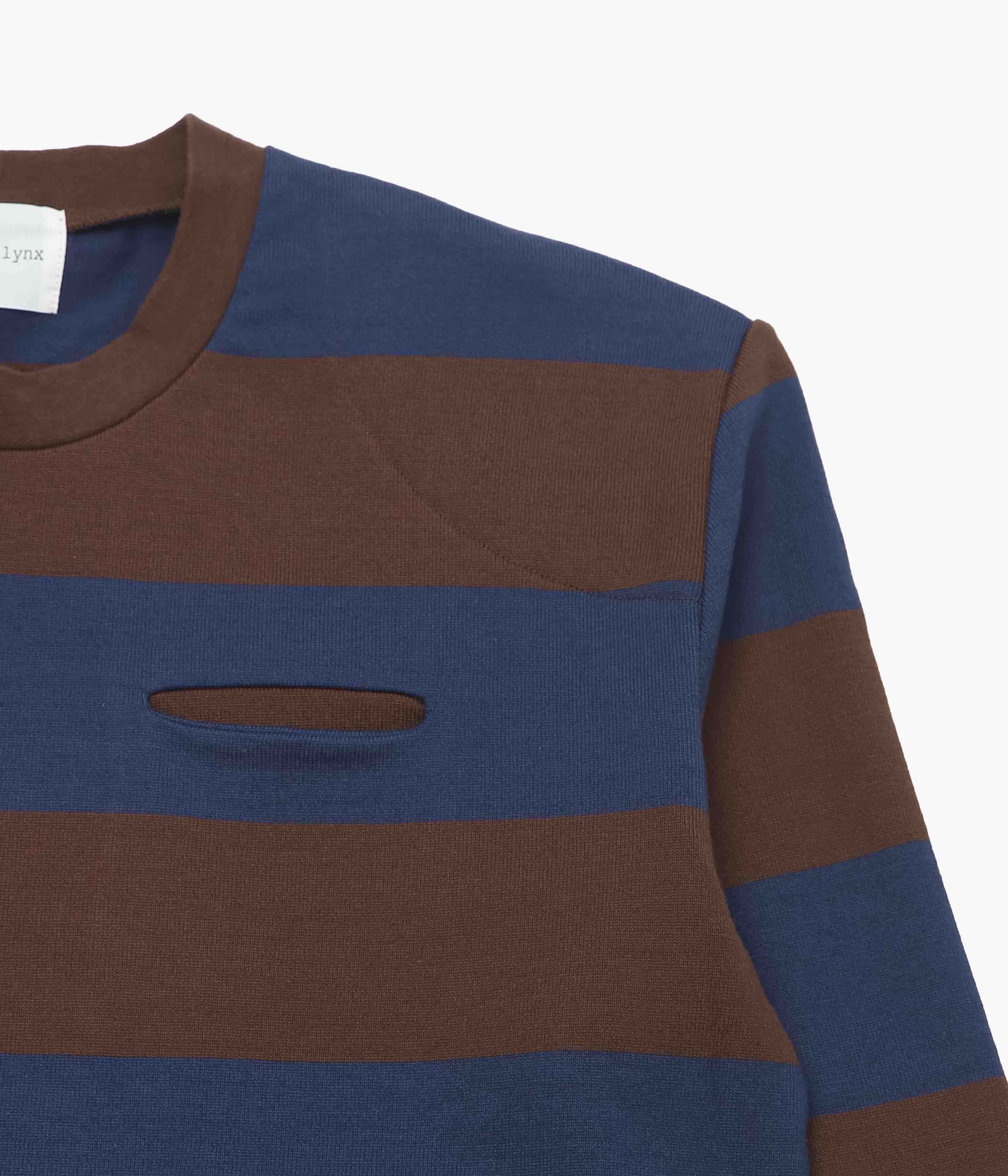 JONNLYNX ''BORDER POCKET TEE'' (NAVY×BROWN） – THE STORE BY MAIDENS