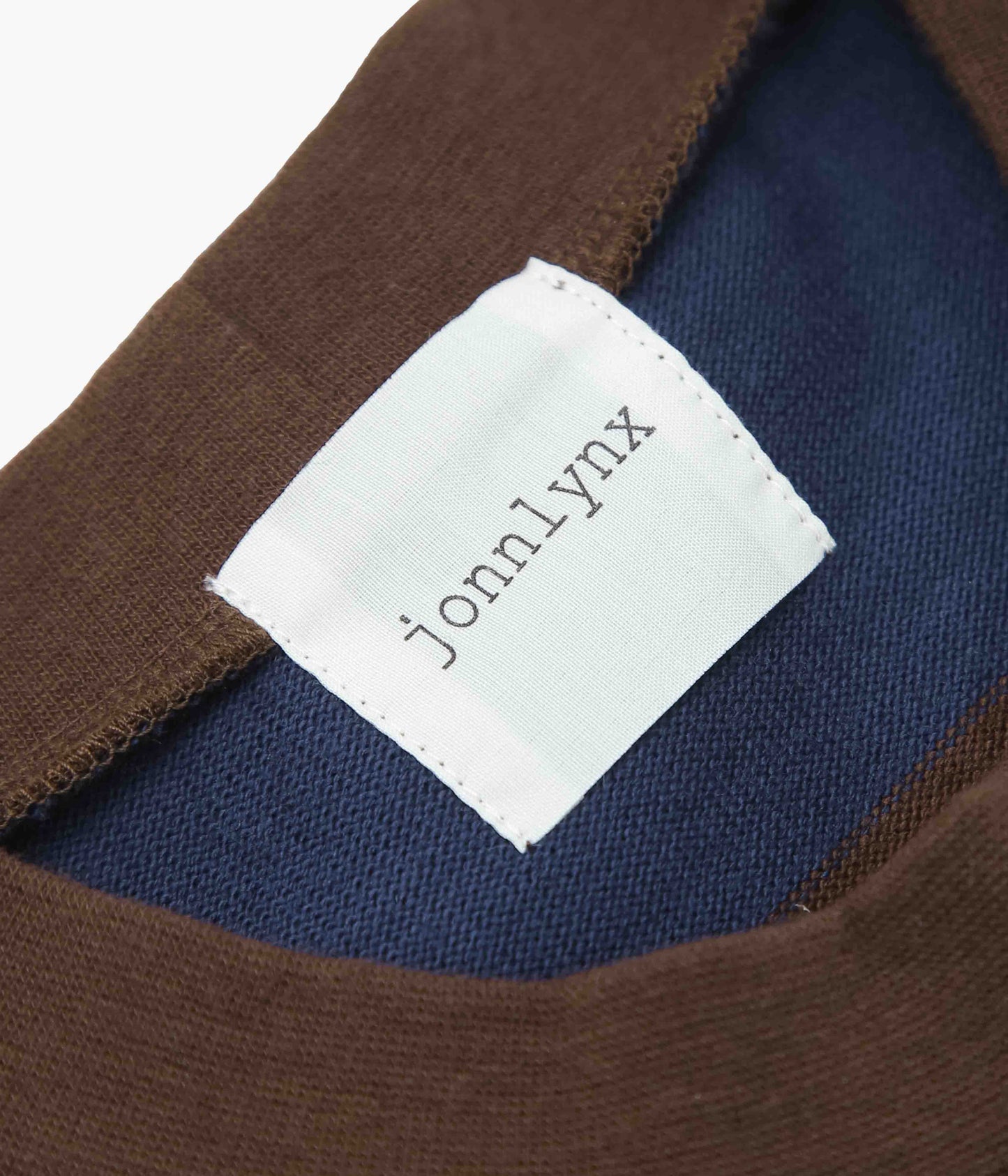 JONNLYNX ''BORDER POCKET TEE'' (NAVY×BROWN)