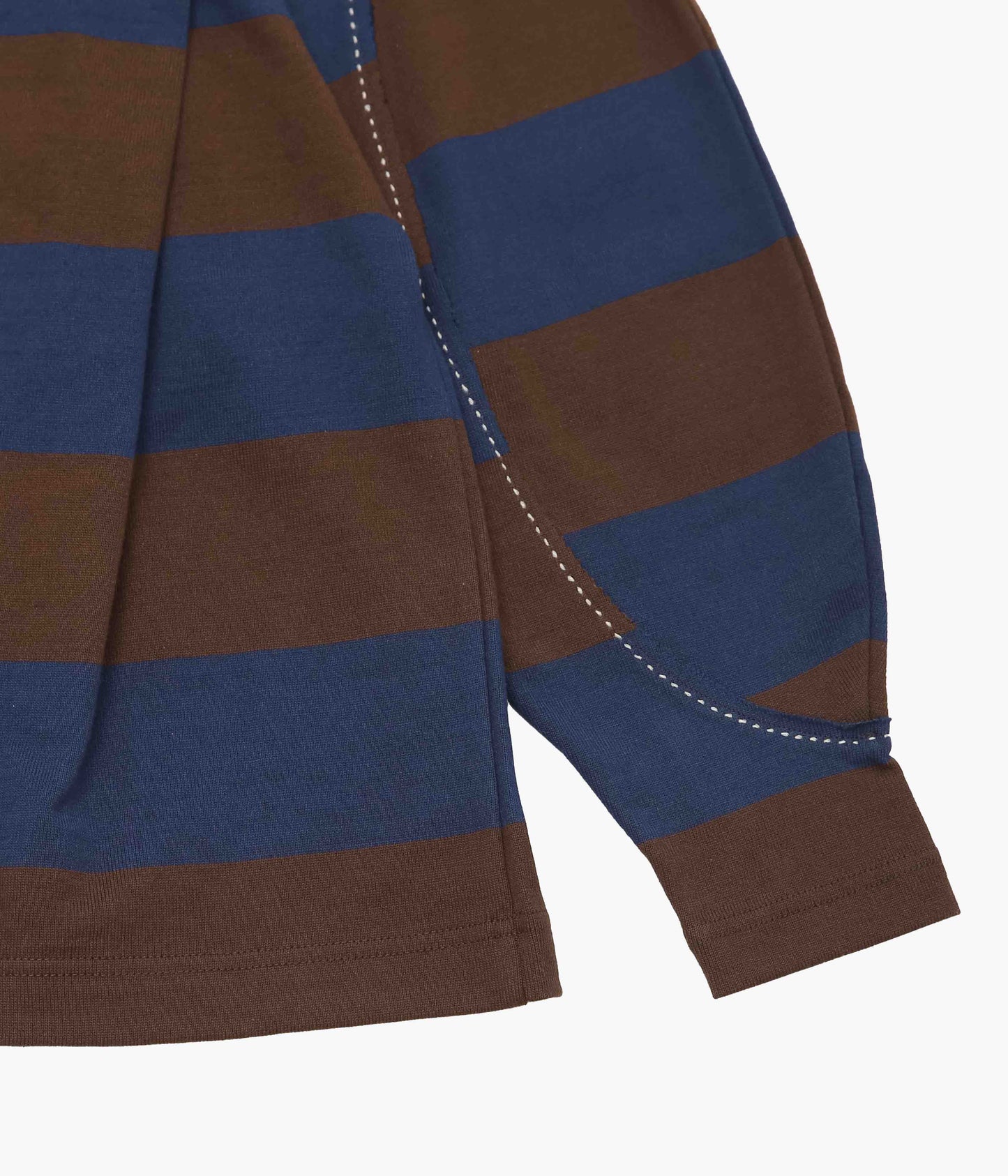 JONNLYNX ''BORDER RUGBY SLEEVE TEE'' (NAVY×BROWN)