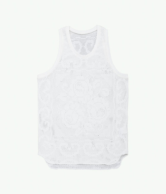 JONNLYNX ''MESH FLOWER TANK''(WHITE)