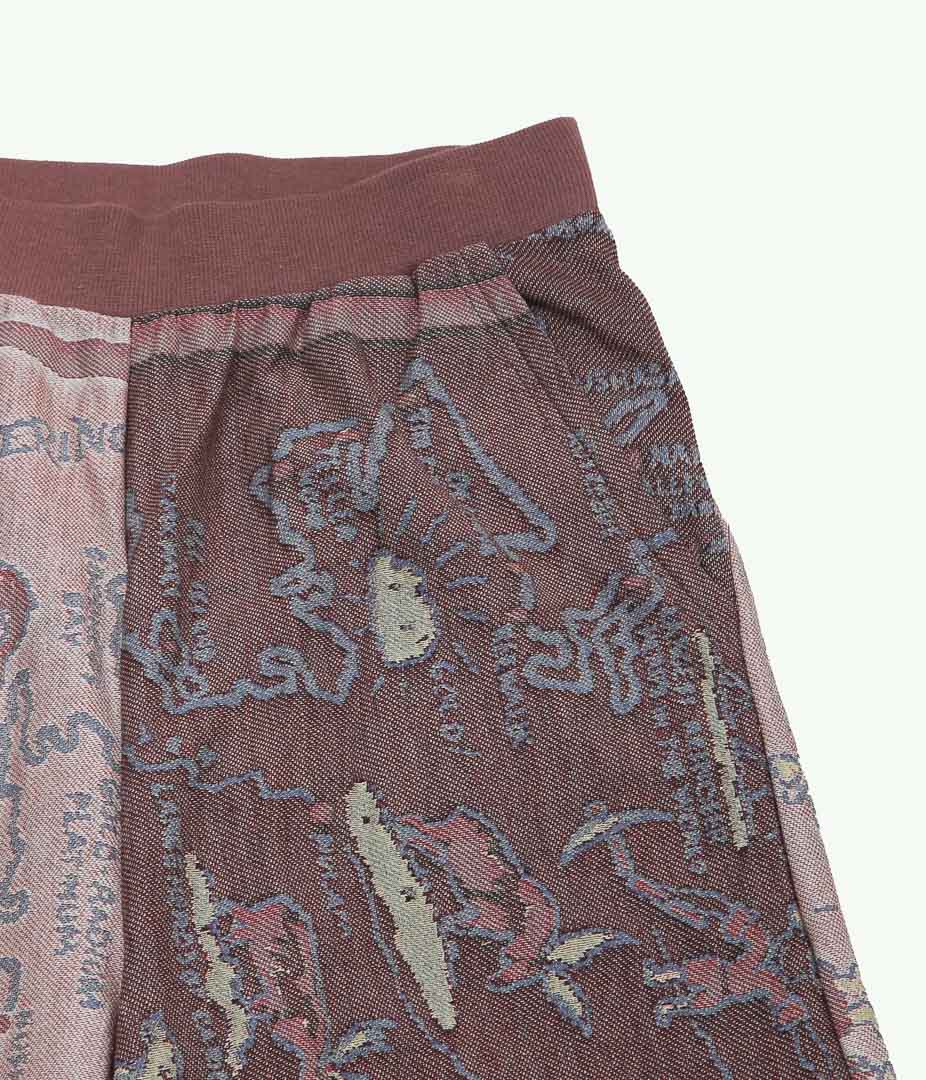 JONNLYNX ''SOUVENIR MAP PANTS'' (BOURDEAX PINK MIX) – THE