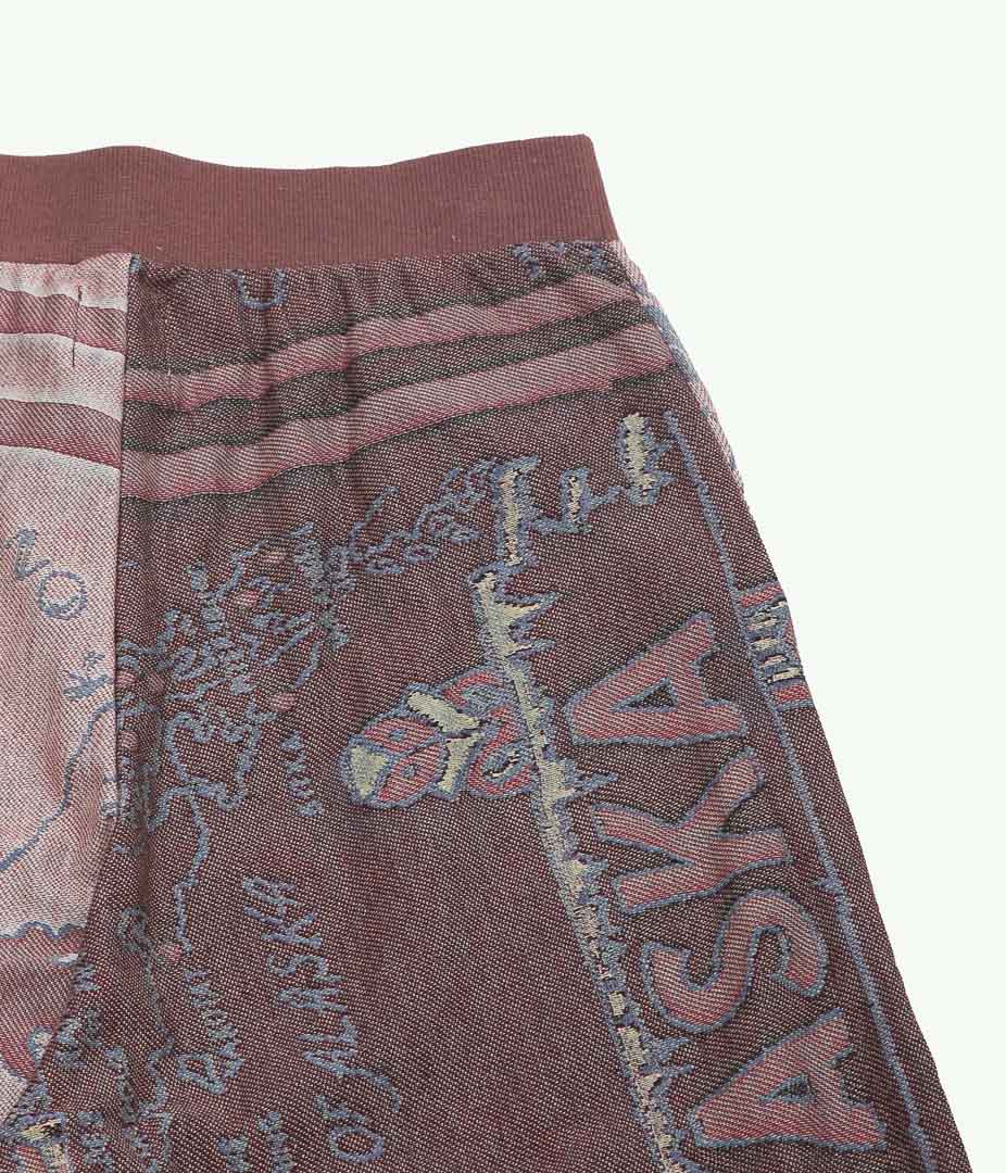 JONNLYNX ''SOUVENIR MAP PANTS'' (BOURDEAX PINK MIX) – THE