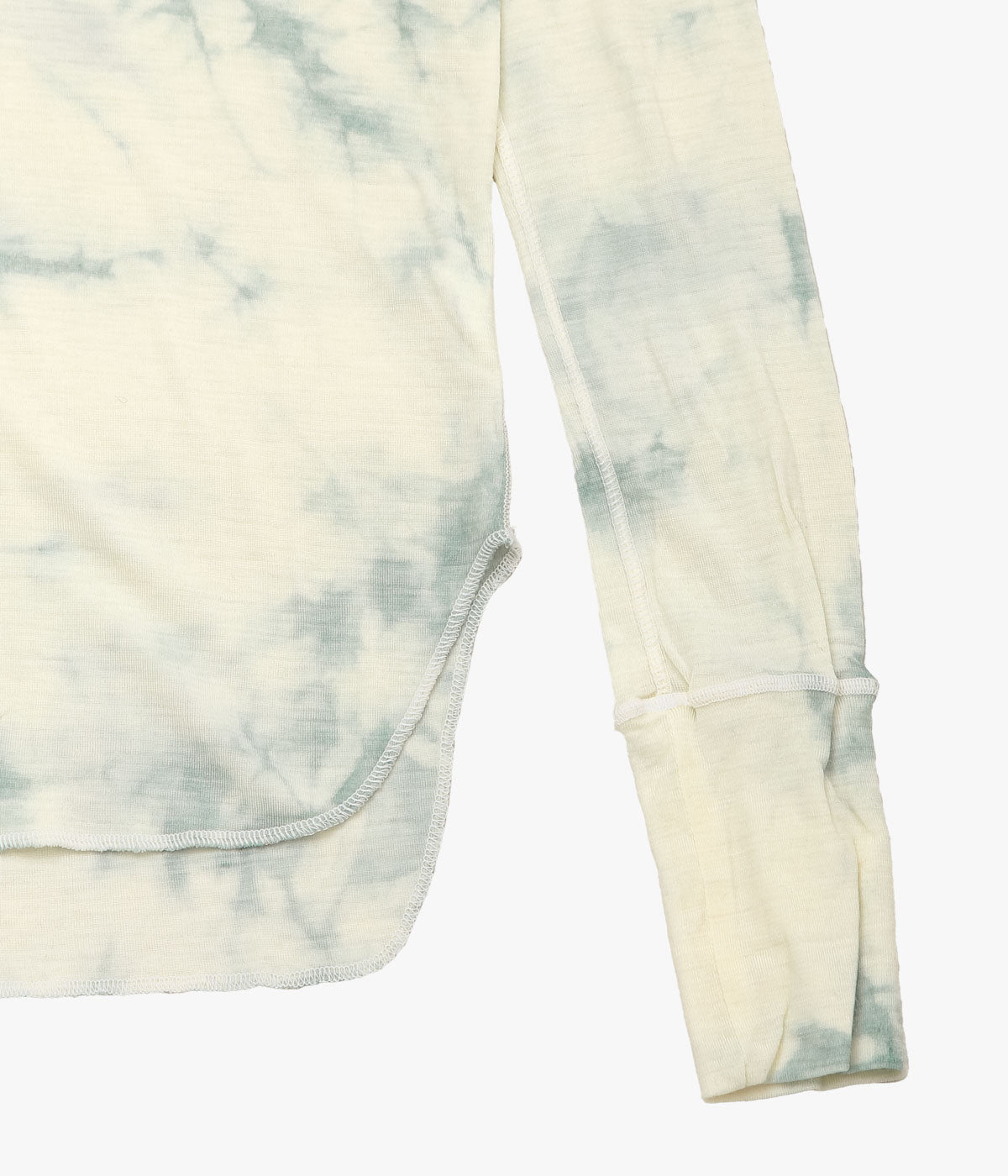 JONNLYNX ''WOOL RIB TEE'' (TIE DYE GREEN)