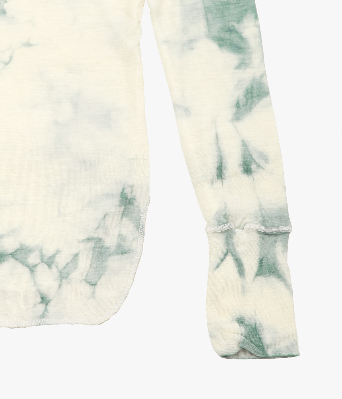 JONNLYNX ''WOOL RIB TEE'' (TIE DYE GREEN)