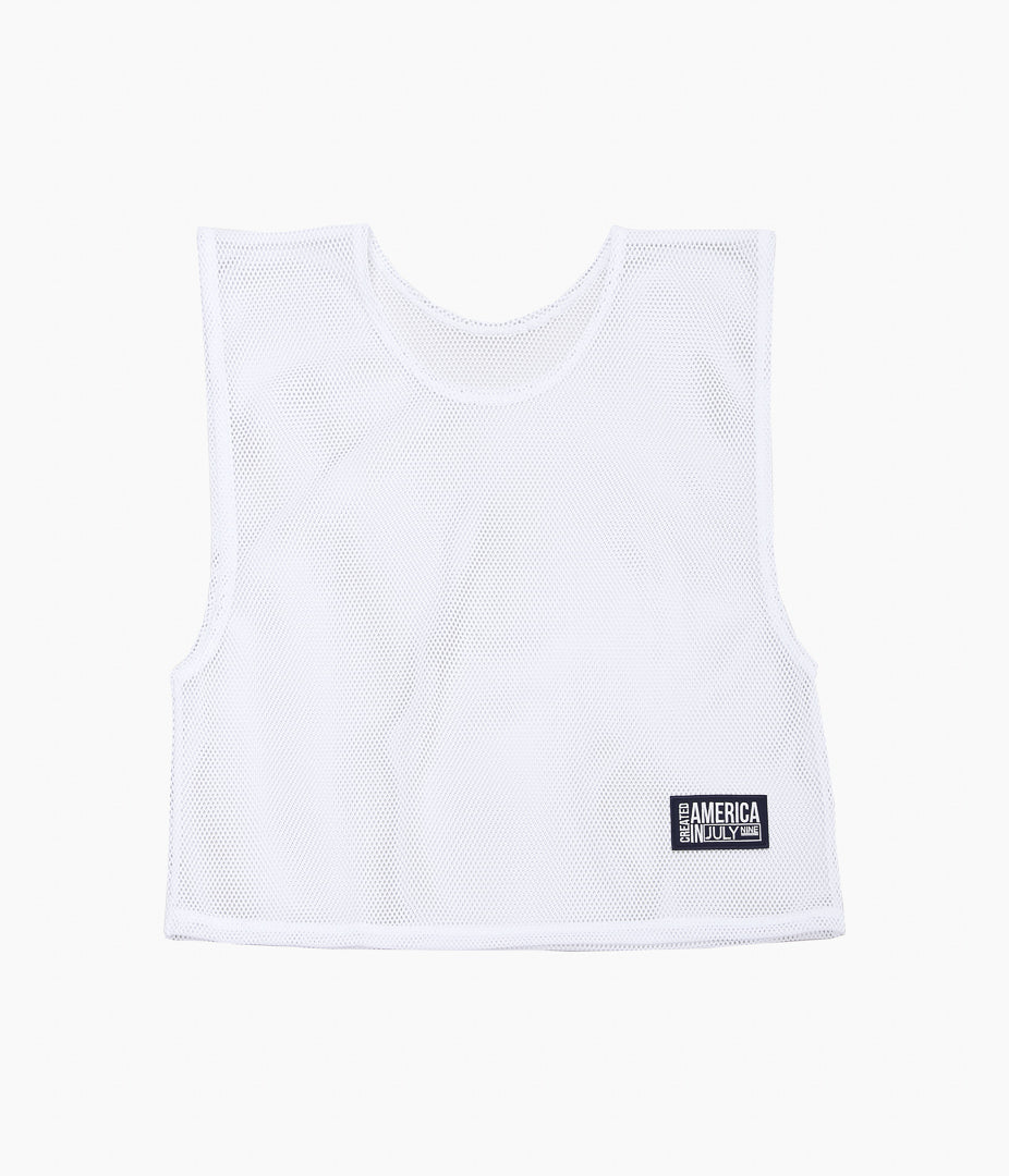 JULY NINE ''BIB MESH VEST MENS'' (WHITE)