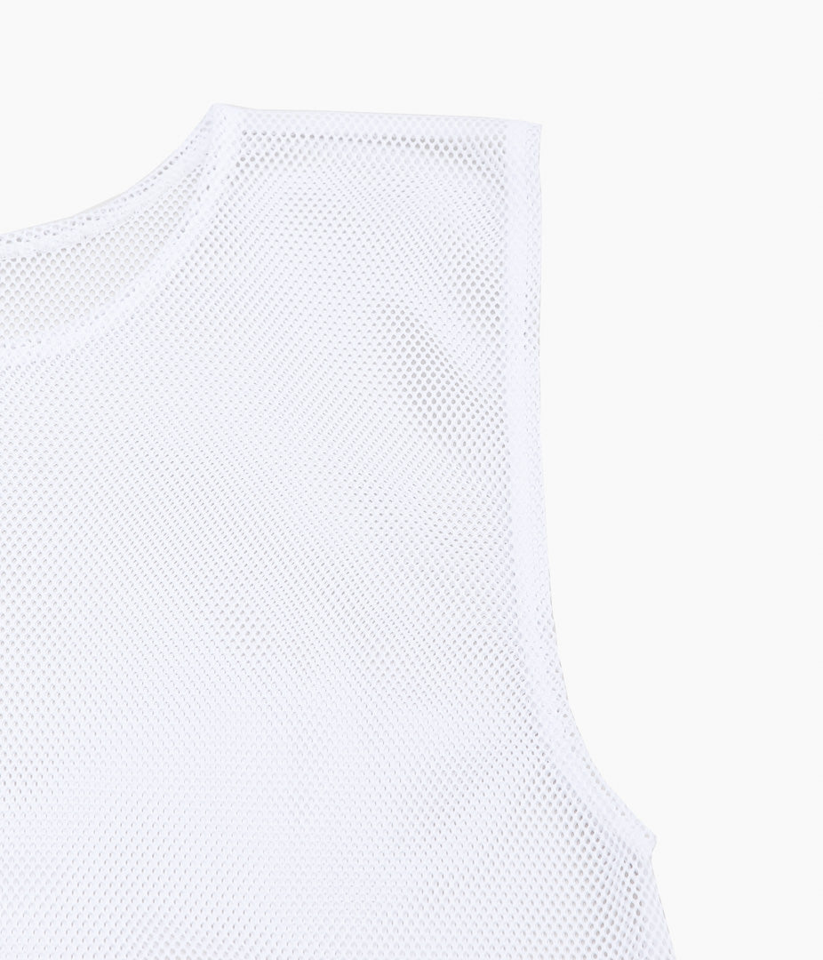JULY NINE ''BIB MESH VEST MENS'' (WHITE)