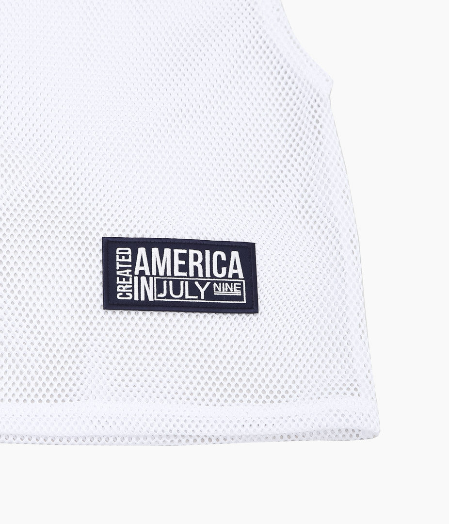 JULY NINE ''BIB MESH VEST MENS'' (WHITE)