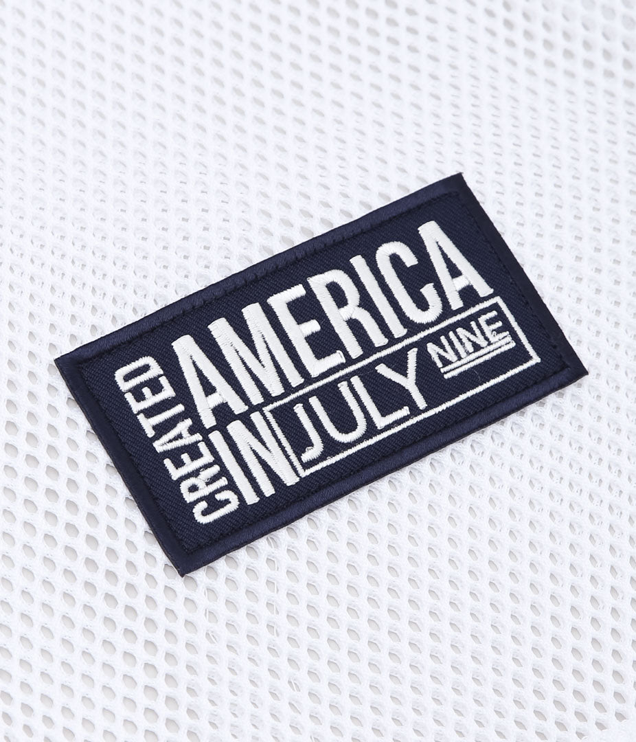 JULY NINE ''BIB MESH VEST MENS'' (WHITE)