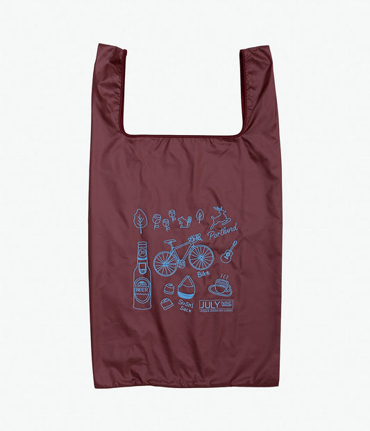 JULY NINE ''SHOPPING BAG OREGON'' (DARK RED)