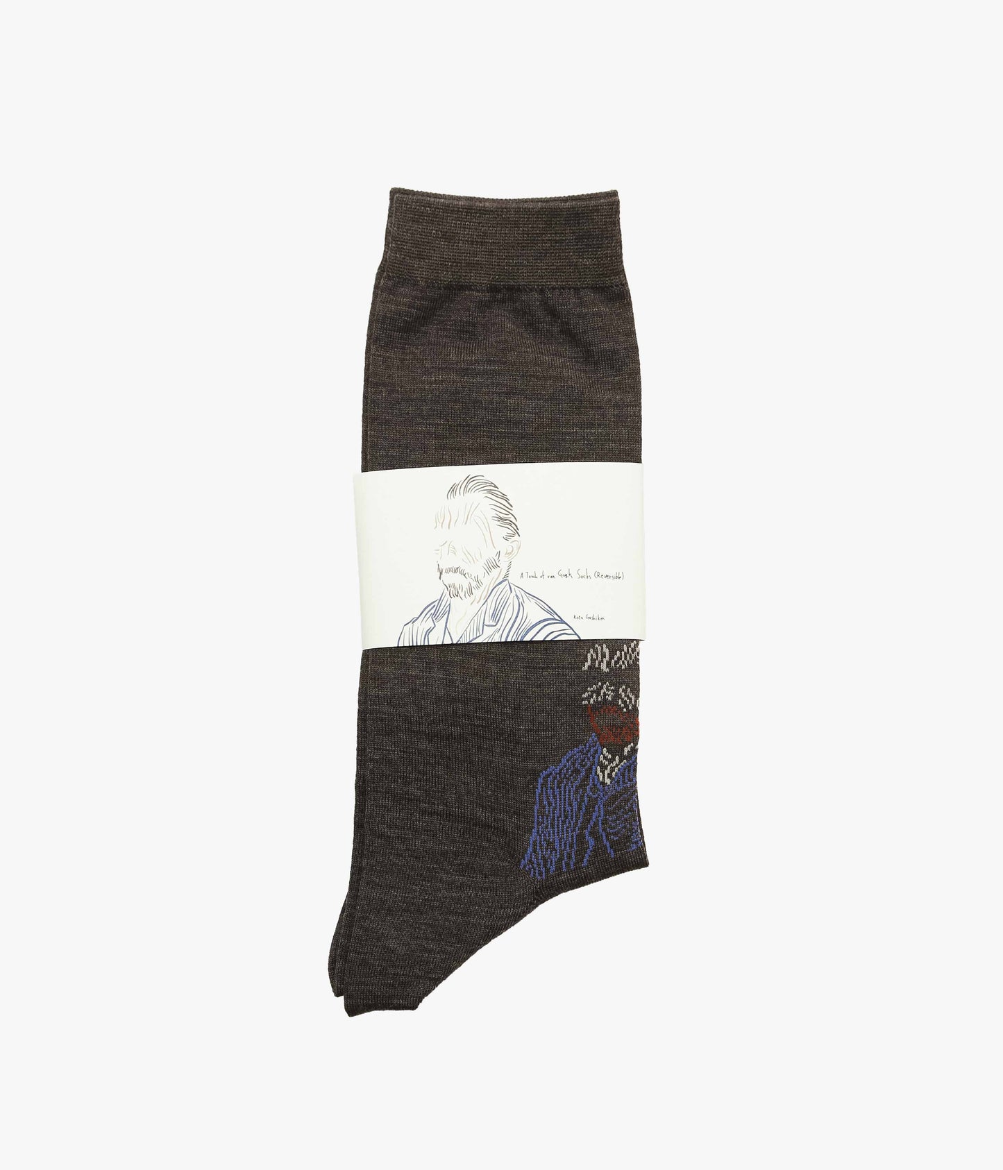 KOTA GUSHIKEN ''A TOUCH OF VAN GOGH SOCKS'' (DARK BROWN)