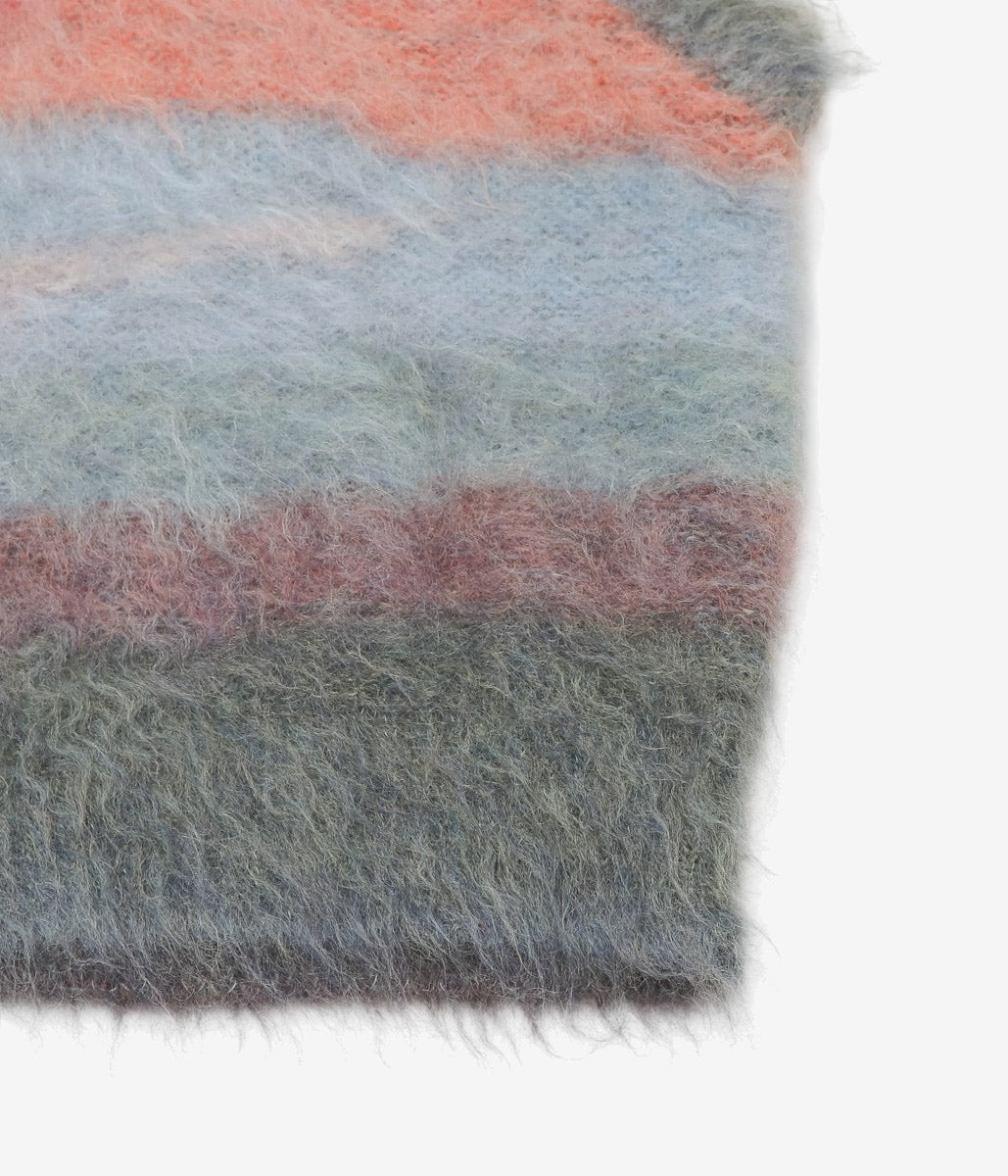 KOTA GUSHIKEN ''ABSTRACT SUNSET MOHAIR VEST'' (PURPLE(TWILIGHT))