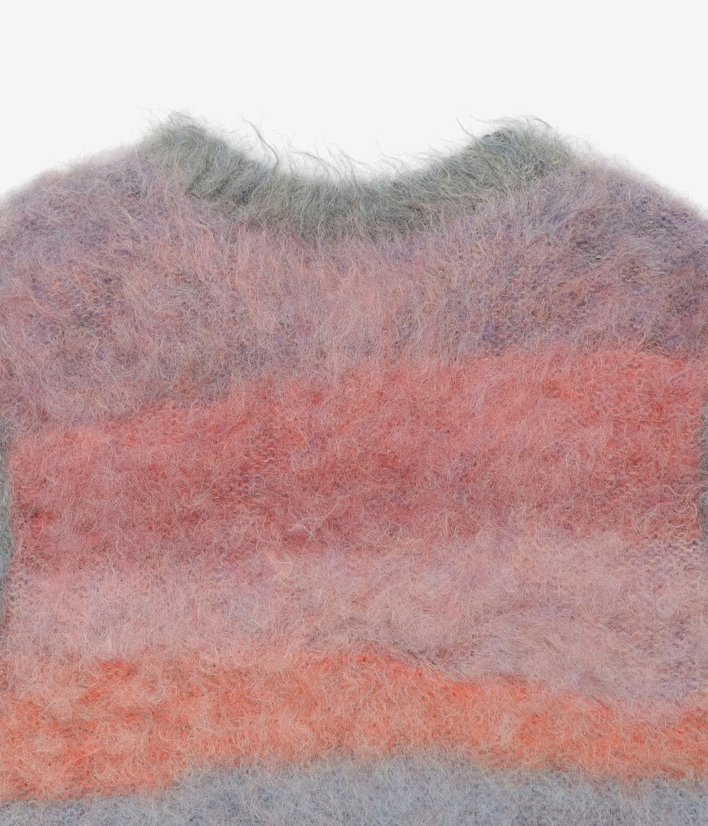 KOTA GUSHIKEN ''ABSTRACT SUNSET MOHAIR VEST'' (PURPLE(TWILIGHT))