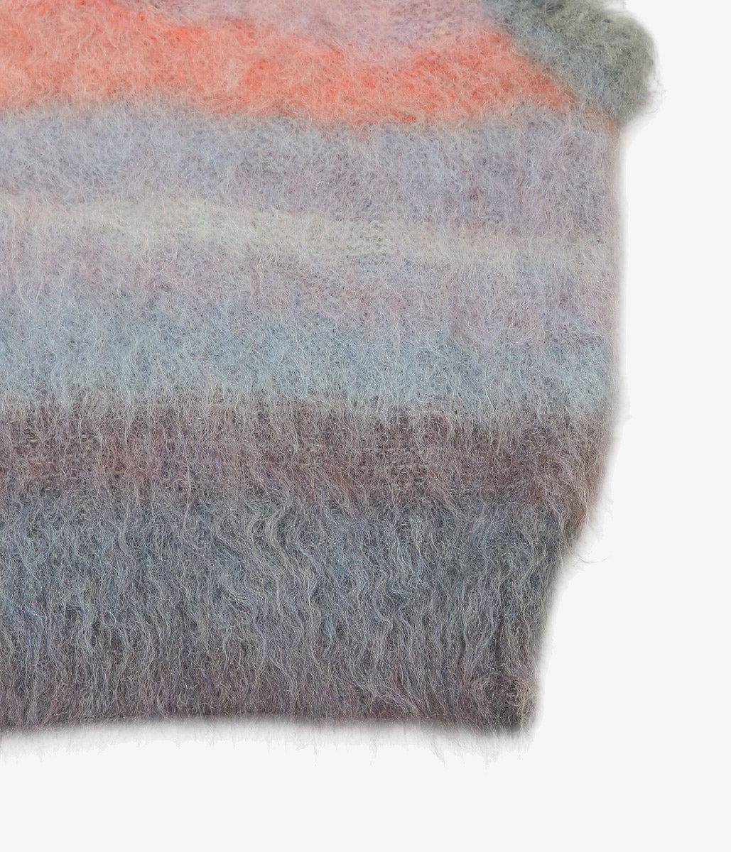 KOTA GUSHIKEN ''ABSTRACT SUNSET MOHAIR VEST'' (PURPLE(TWILIGHT))