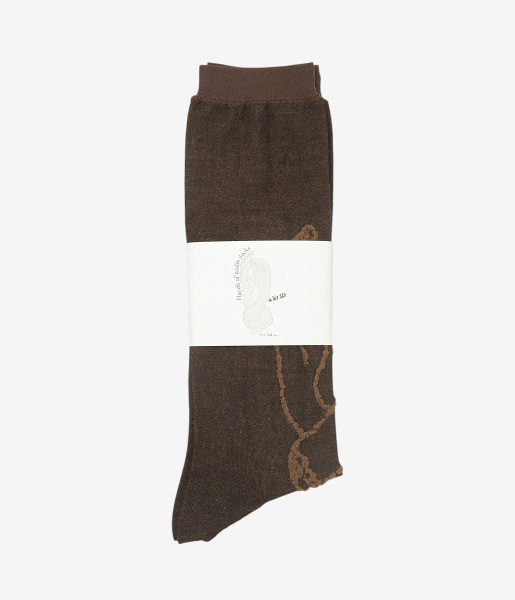 KOTA GUSHIKEN ''DHAND OF RODIN SOCKS-A BIT 3D'' (BROWN)