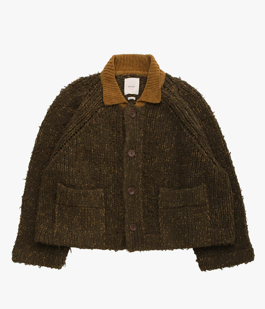 KOTA GUSHIKEN ''FISHERMAN'S WOOL FUR JACKET'' (GREEN)