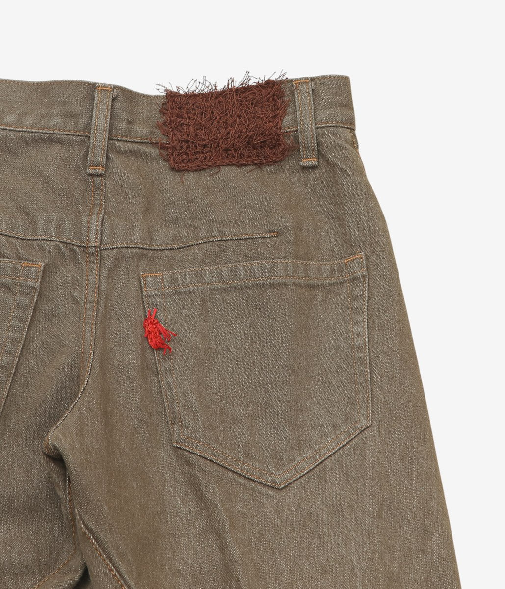KOTA GUSHIKEN ''GU VIBES RED WITH SELVEDGE-ISH CROCHET STITCHES'' (브라운)
