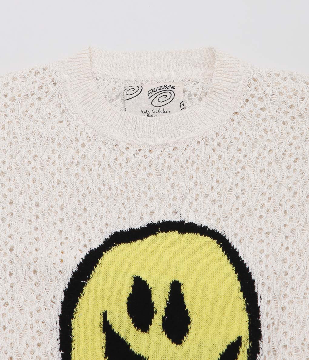 トップス kotagushiken Melted Smile with Frizbee KOTA GUSHIKEN ''MELTED SMILE WITH FRIZBEE'' (WHITE) – THE