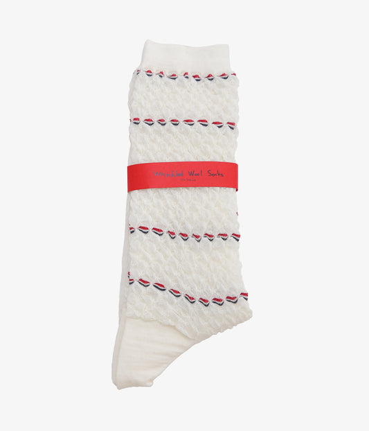 KOTA GUSHIKEN ''WRINKLED WOOL SOCKS'' (CREAM)