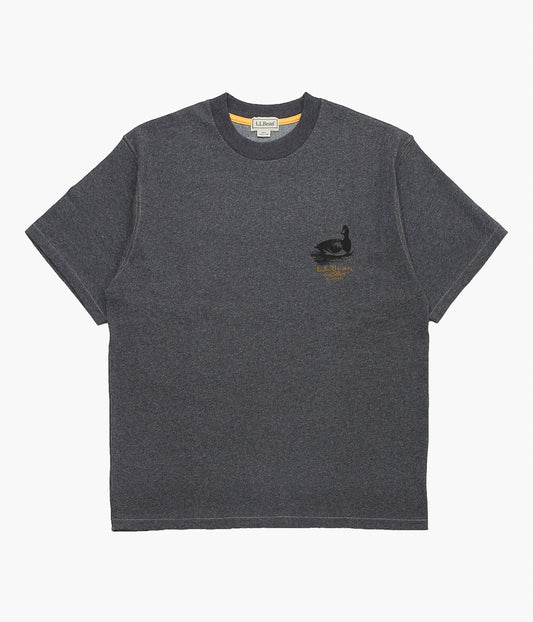 LL BEAN''MORRILL SHORT-SLEEVE ANIMAL TEE'' (MALLARD/CHARCOAL)