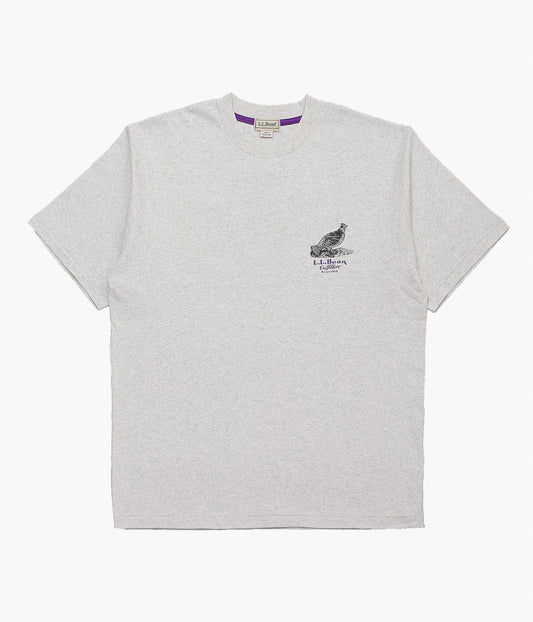LL BEAN''MORRILL SHORT-SLEEVE ANIMAL TEE'' (PTARMIGAN/GREY)