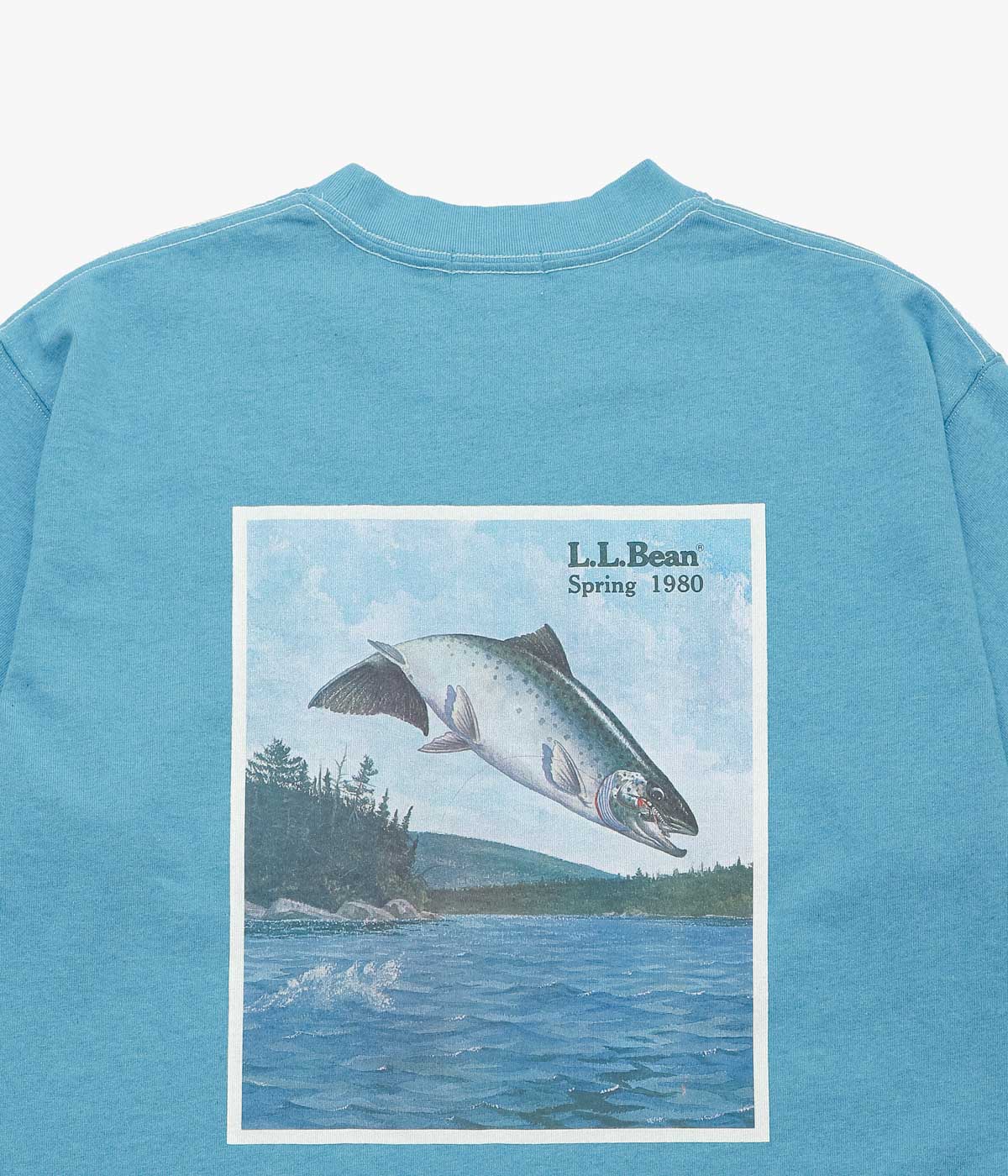 L.L. BEAN JAPAN EDITION ''BEAN'S 1980SS CATALOG TROUT-TEE'' (TOP TEAL)