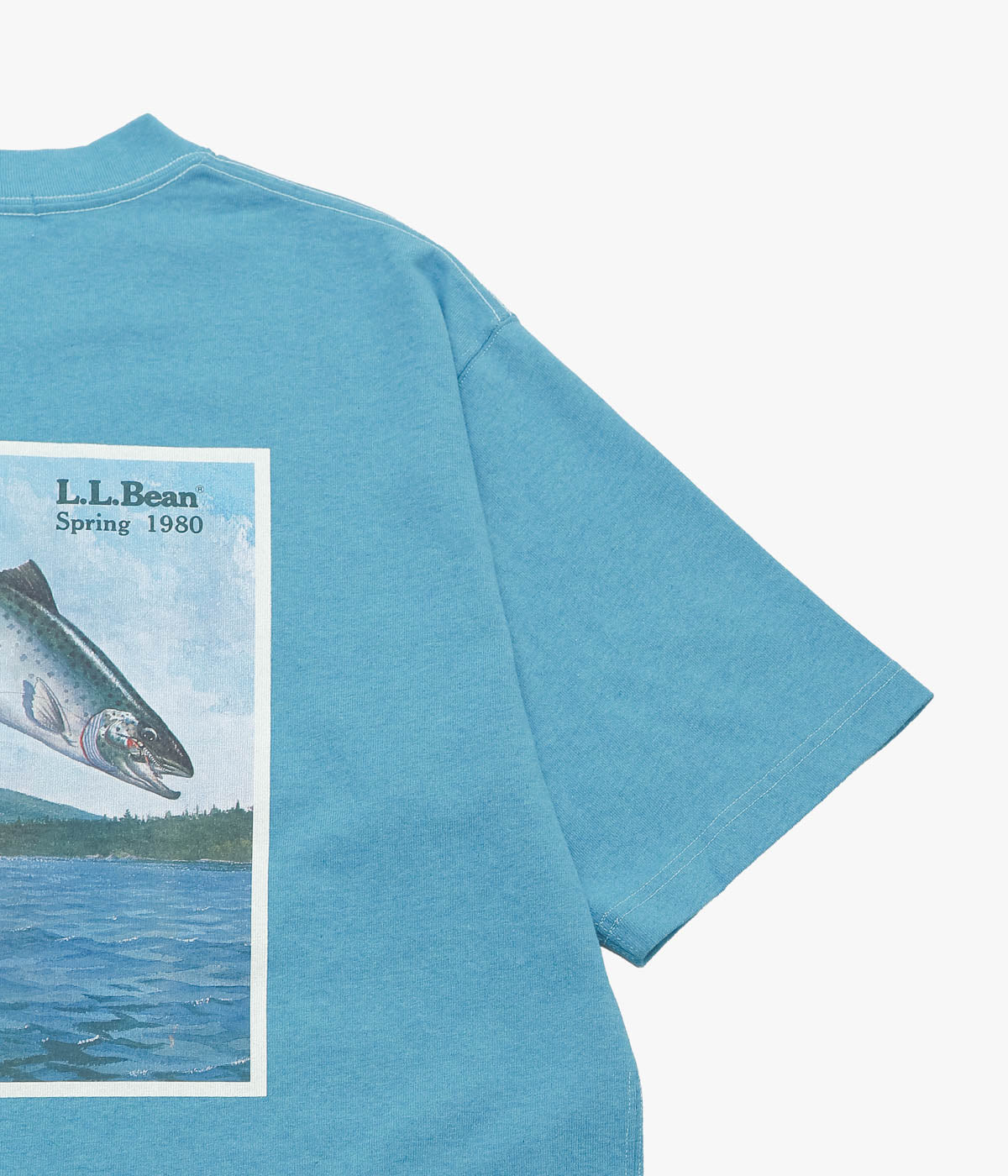 L.L. BEAN JAPAN EDITION ''BEAN'S 1980SS CATALOG TROUT-TEE'' (TOP TEAL)