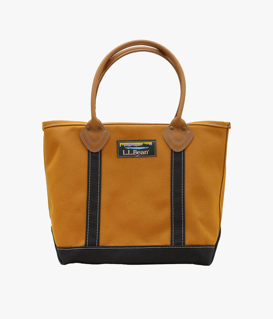 L.L. BEAN ''LEATHER HANDLE KATAHDIN BOAT AND TOTE MEDIUM'' (DARK BRONZE/BLACK)
