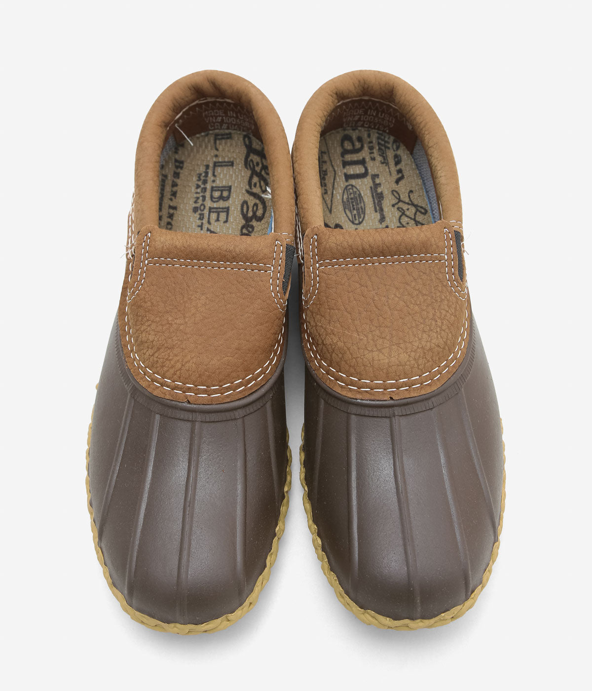 L.L. BEAN "RUBBER MOC SLIP ON MEN'S" (ALLSPICE/BROWN)