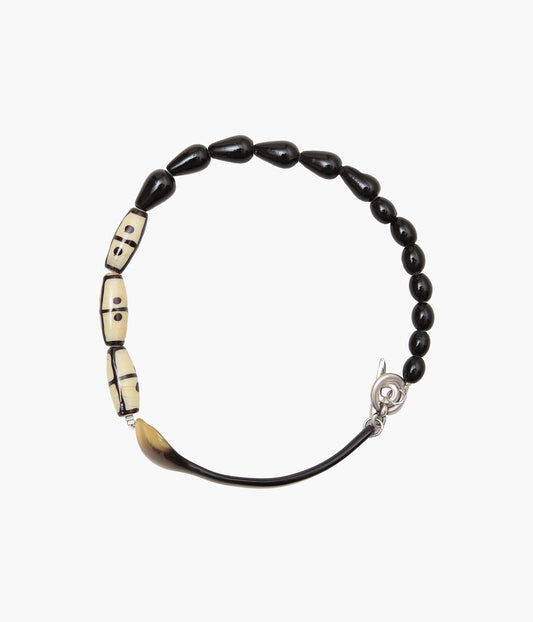LA CATERINA JEWELRY ''ARENA NECKLACE'' (BLACK/CREAM)