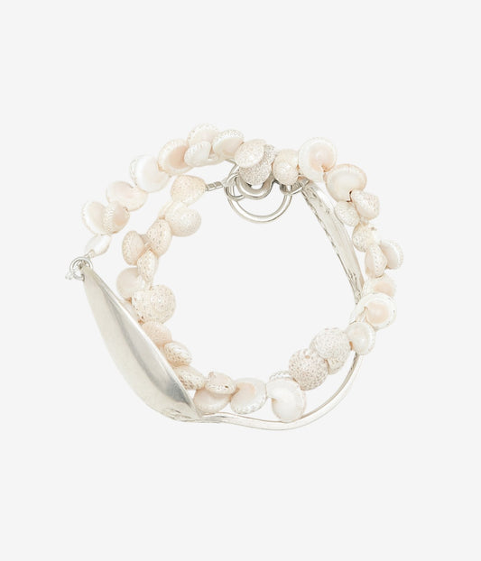 LA CATERINA JEWELRY "PINK CESENA SHELL BRACELET BIG SPOON" (NATURAL)
