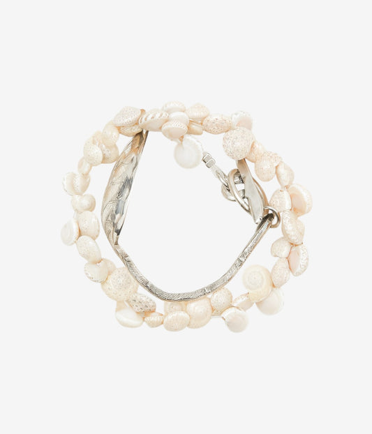 LA CATERINA JEWELRY "PINK CESENA SHELL BRACELET" (NATURAL)