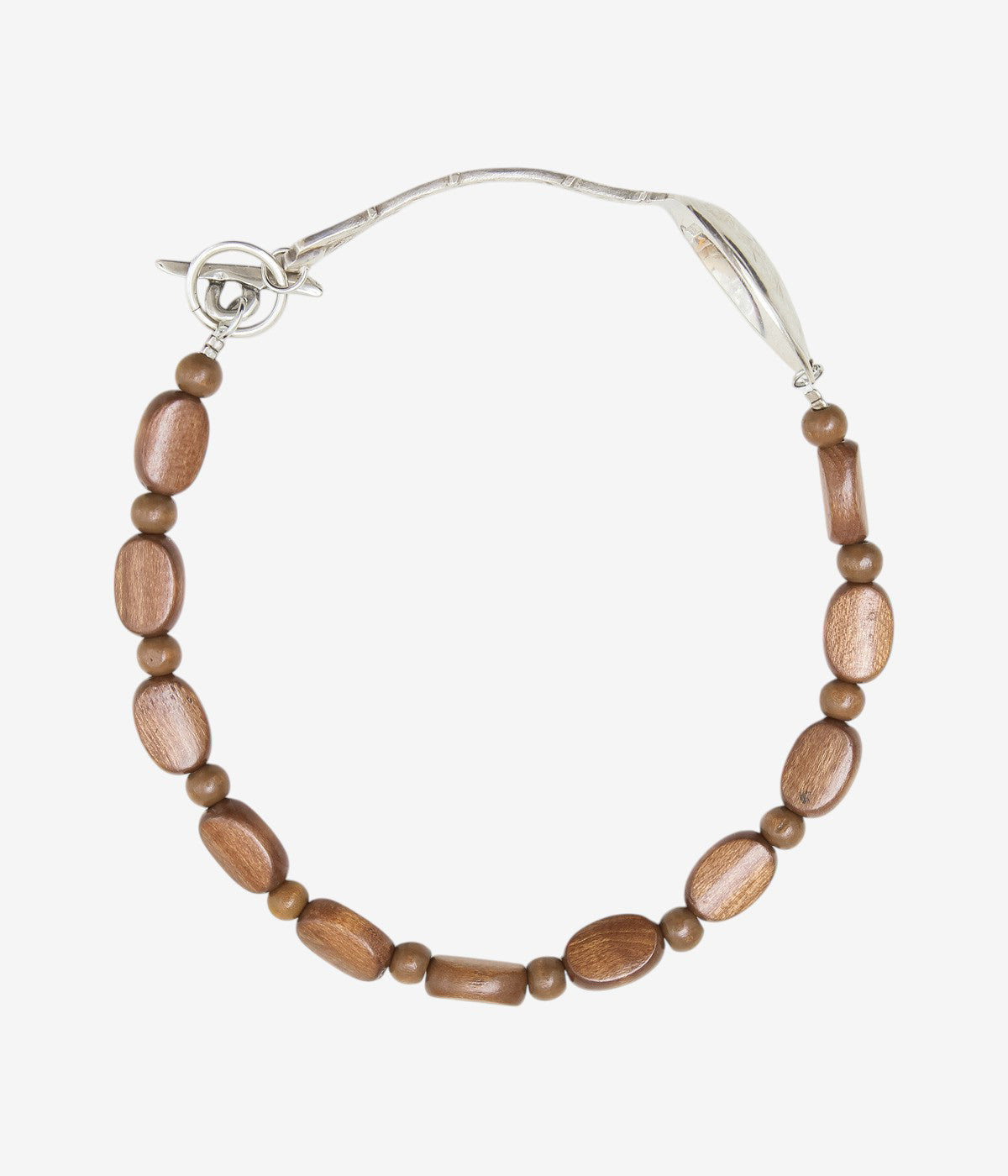 LA CATERINA JEWELRY "WOODEN BEAD NECKLACE" (DARK BROWN WOOD)