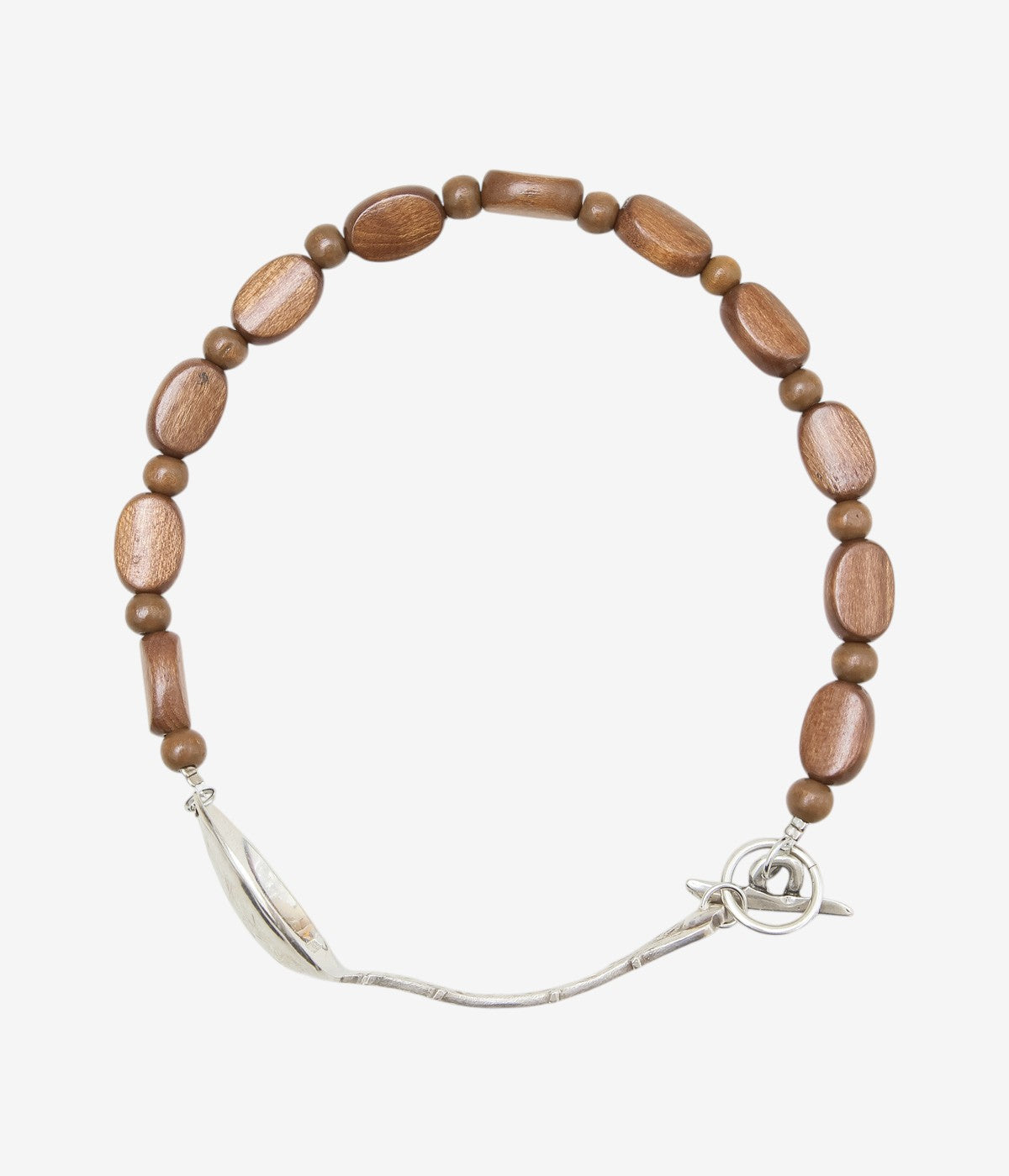 LA CATERINA JEWELRY ''WOODEN BEAD NECKLACE'' (DARK BROWN WOOD)