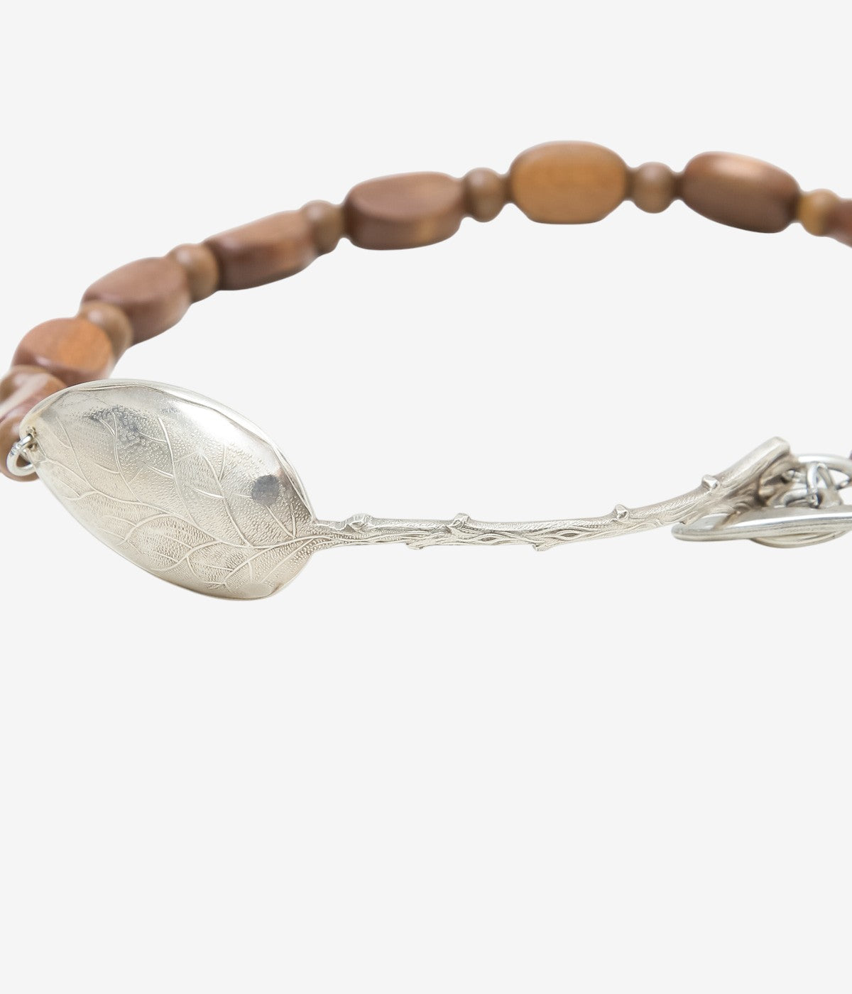 LA CATERINA JEWELRY ''WOODEN BEAD NECKLACE'' (DARK BROWN WOOD)