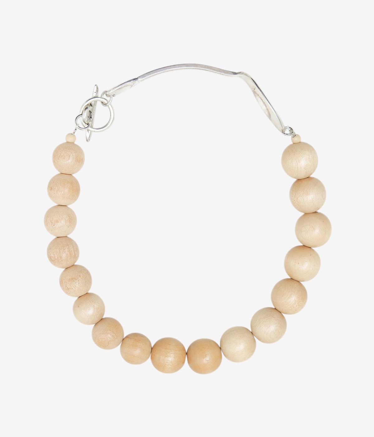 LA CATERINA JEWELRY ''WOODEN BEAD NECKLACE'' (라이트 우드)