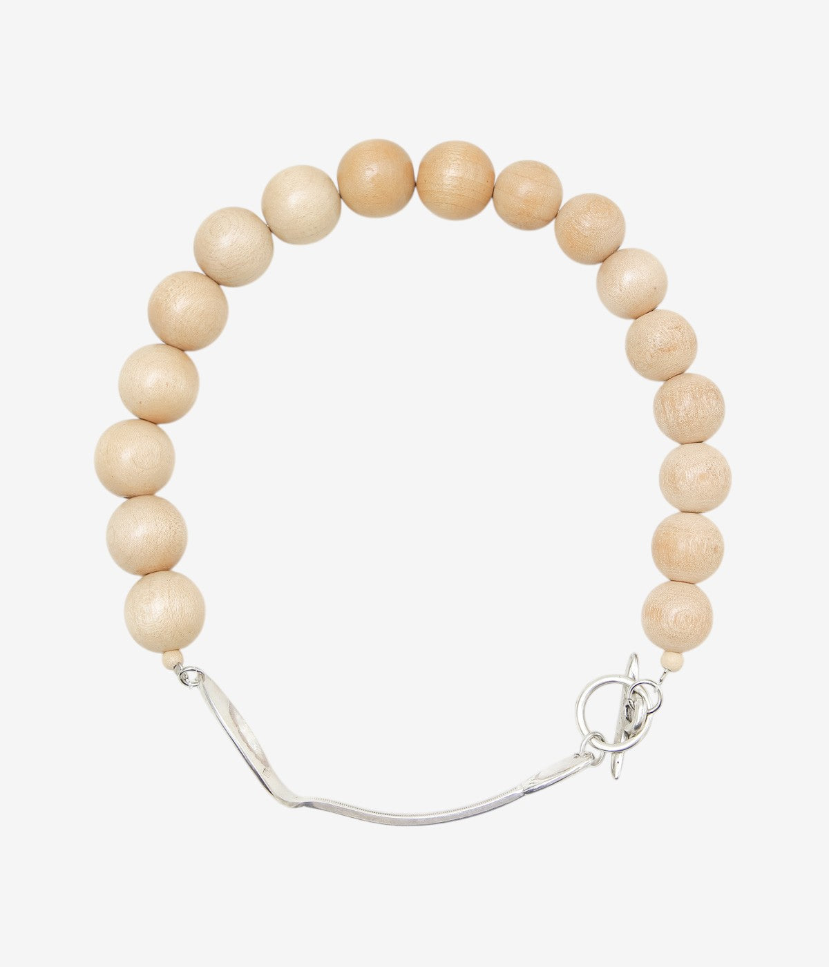 LA CATERINA JEWELRY ''WOODEN BEAD NECKLACE'' (LIGHT WOOD)