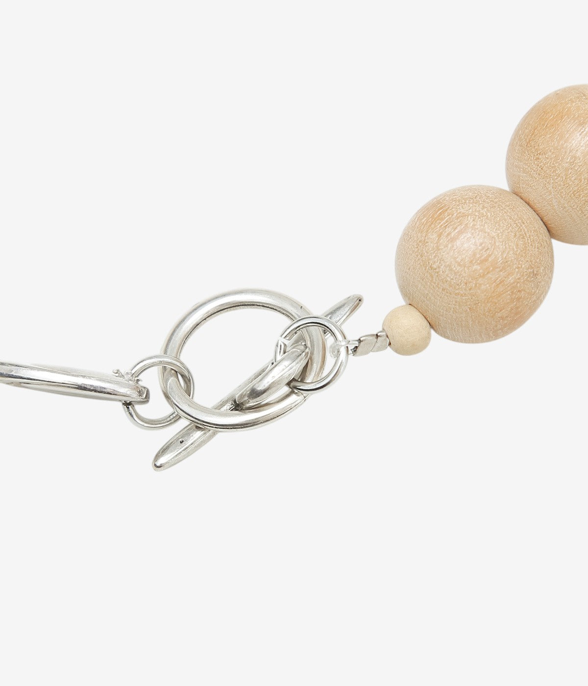 LA CATERINA JEWELRY ''WOODEN BEAD NECKLACE'' (LIGHT WOOD)
