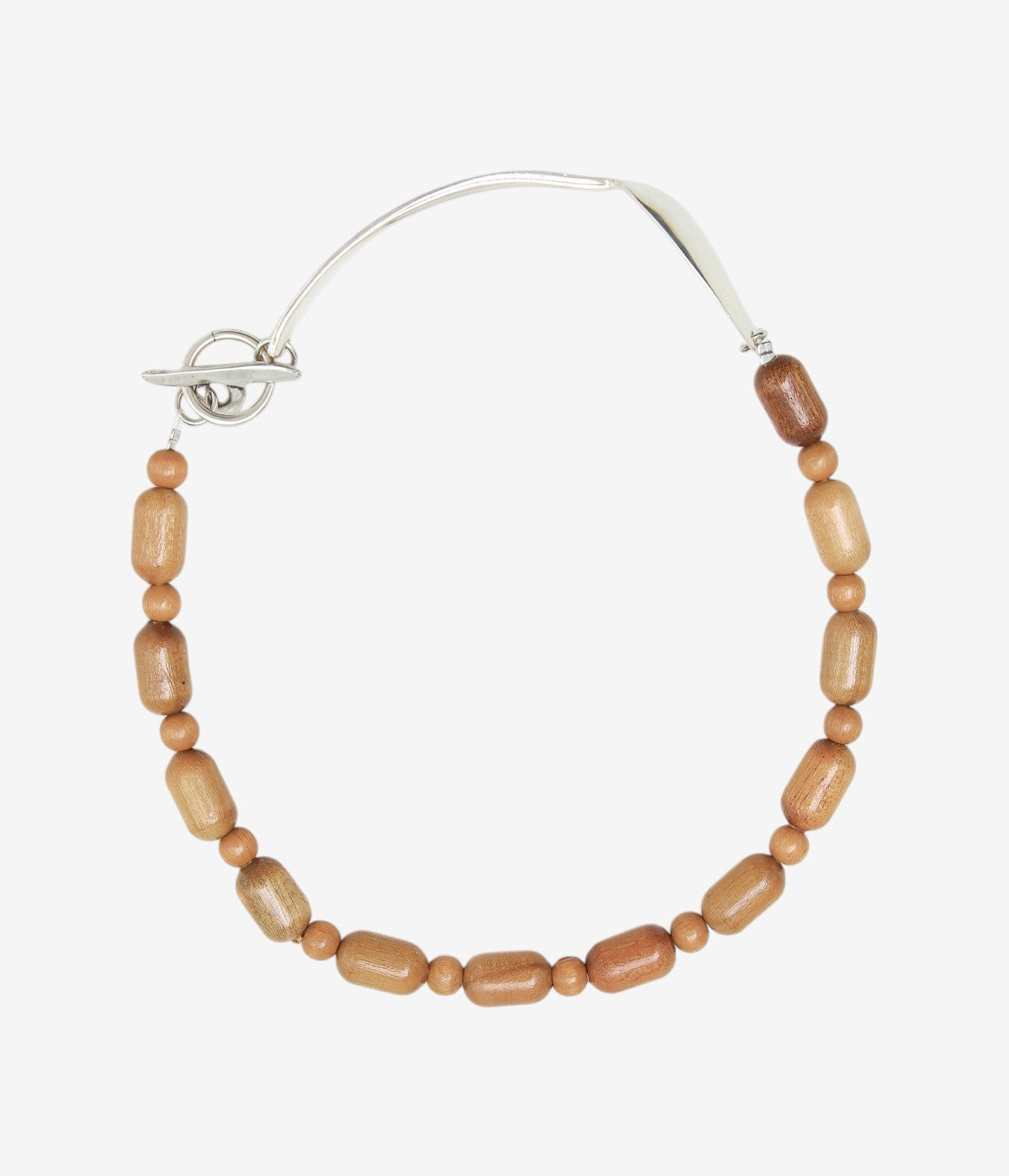 LA CATERINA JEWELRY "WOODEN BEAD NECKLACE 2" (OVAL ORANGE WOOD)