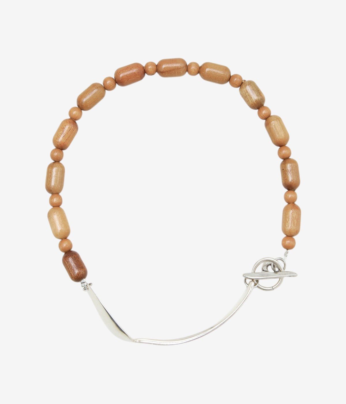 LA CATERINA JEWELRY ''WOODEN BEAD NECKLACE 2'' (OVAL ORANGE WOOD)