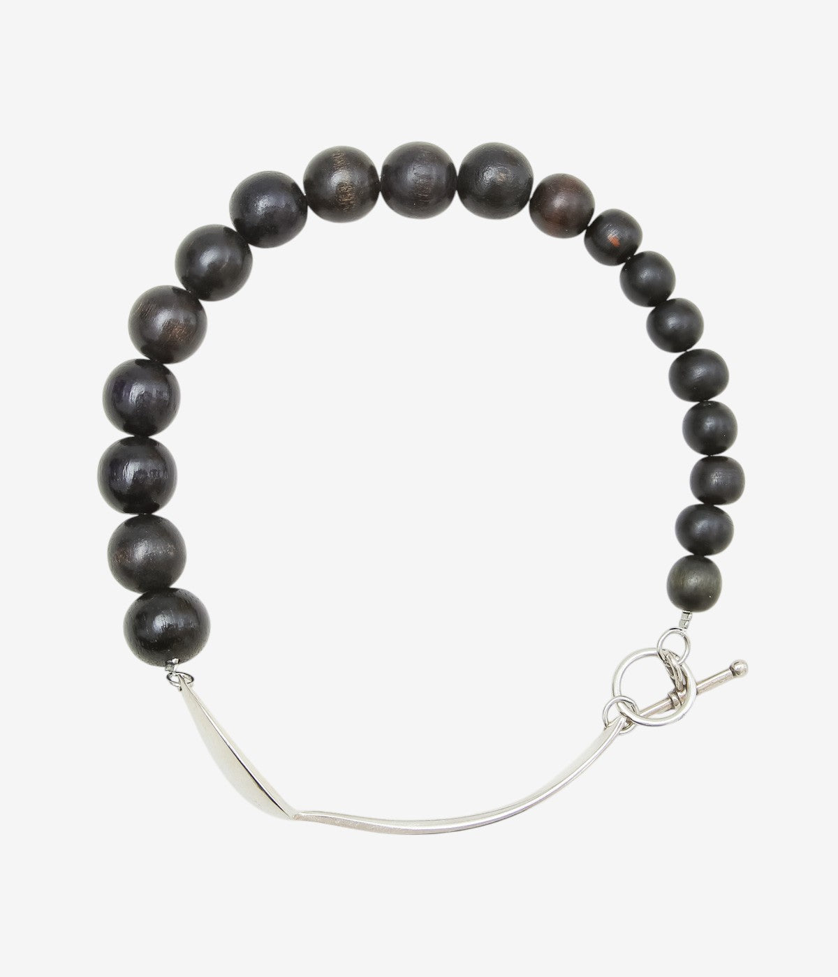 LA CATERINA JEWELRY ''WOODEN BEAD NECKLACE'' (ROUND BLACK WOOD)