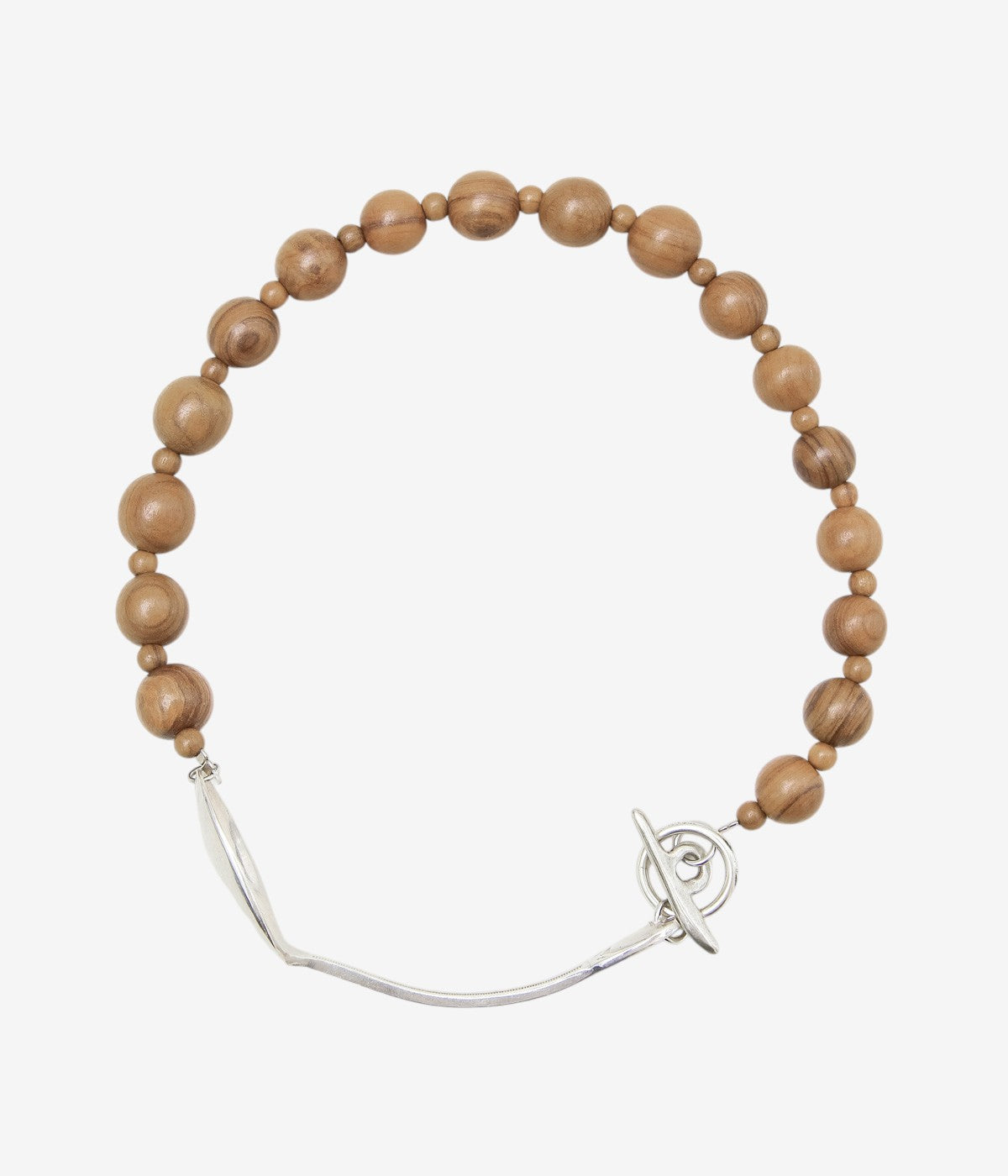 LA CATERINA JEWELRY ''WOODEN BEAD NECKLACE'' (ROUND BROWN  WOOD)