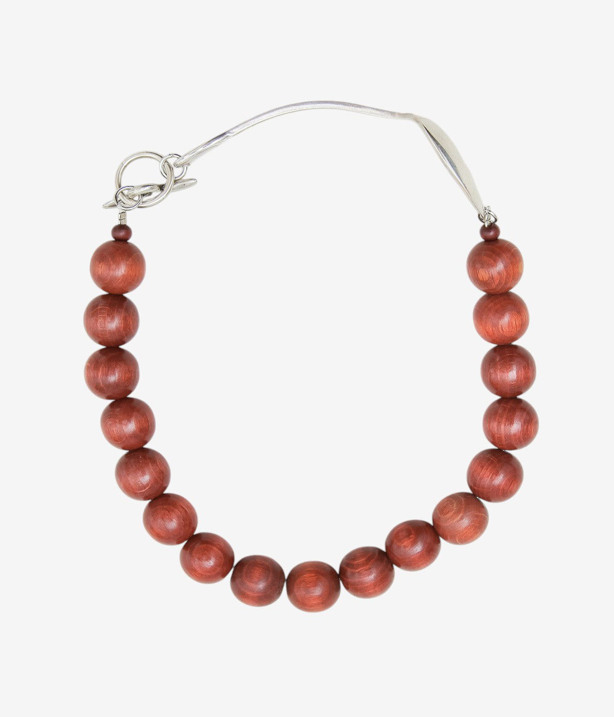 LA CATERINA JEWELRY "우드 비즈 목걸이" (ROUND RED WOOD)