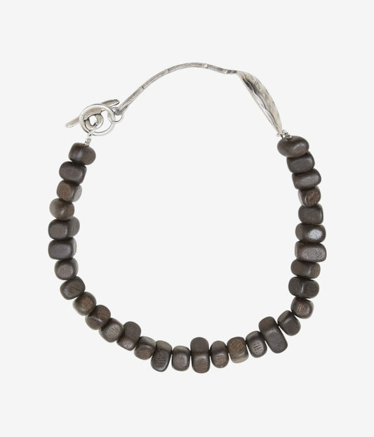 LA CATERINA JEWELRY "WOODEN BEAD NECKLACE" (SQUARE BLACK WOOD)