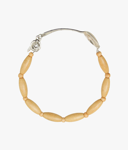 LA CATERINA JEWELRY "WOODEN NECKLACE/2" (BEIGE LONG WOOD)