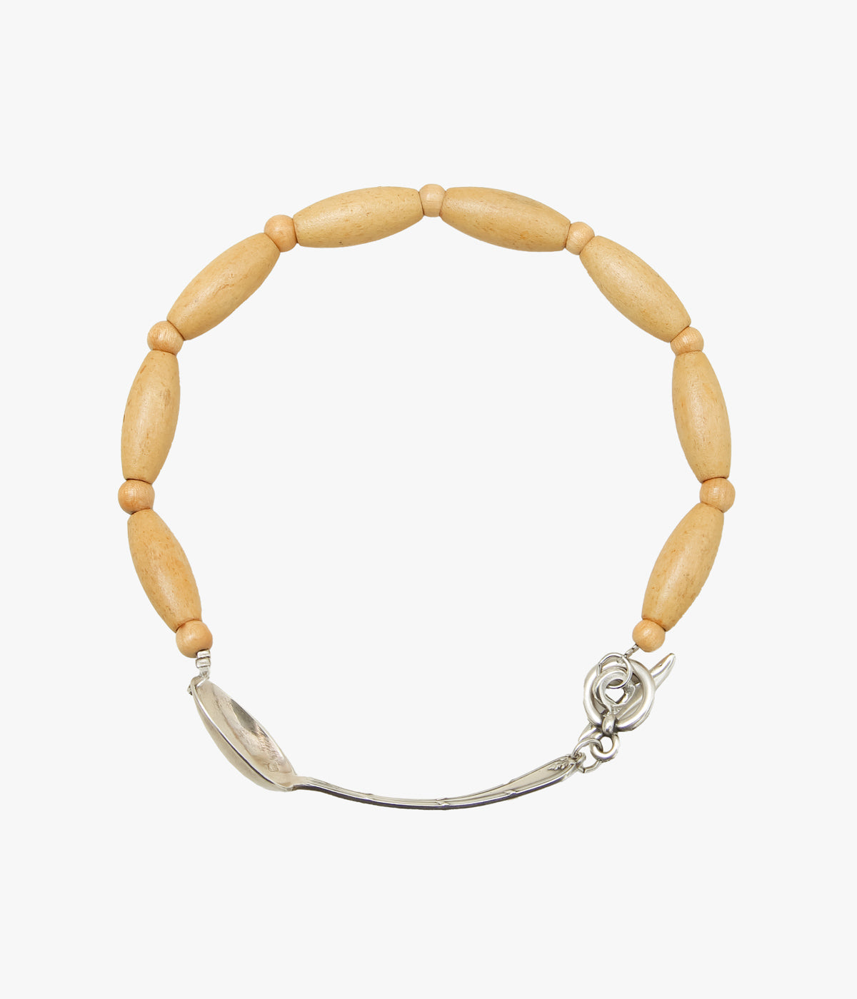 LA CATERINA JEWELRY "WOODEN NECKLACE/2" (BEIGE LONG WOOD)